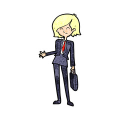 cartoon businesswoman