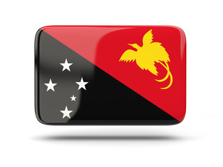 Square icon with flag of papua new guinea