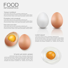 Food infographic design, vector