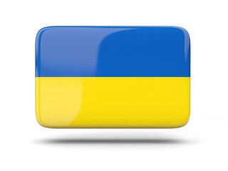 Square icon with flag of ukraine