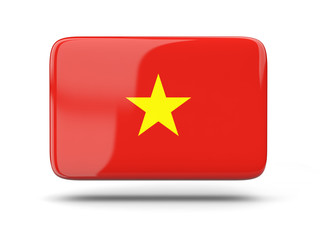 Square icon with flag of vietnam
