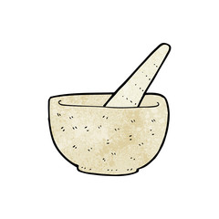 cartoon pestle and mortar