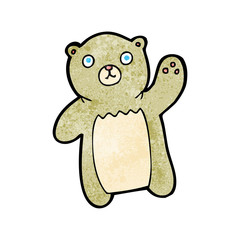 cartoon waving bear