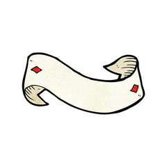 cartoon tattoo scroll banner