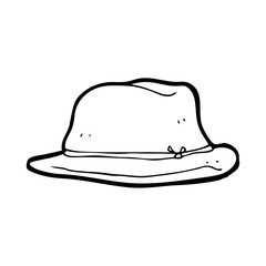 line drawing cartoon  hat