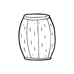 line drawing cartoon  beer barrel
