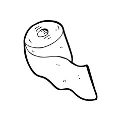 line drawing cartoon  toilet paper