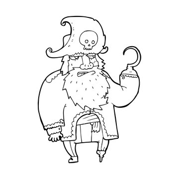 recommend clip art: line drawing cartoon  pirate