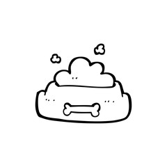 line drawing cartoon  dog food