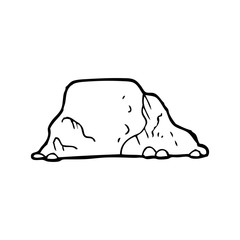 line drawing cartoon  rock