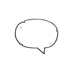 line drawing cartoon  speech balloon