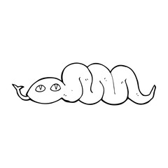 line drawing cartoon  snake