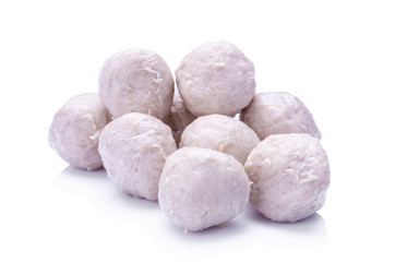 Meat ball pork on white background