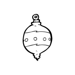 line drawing cartoon  christmas decoration