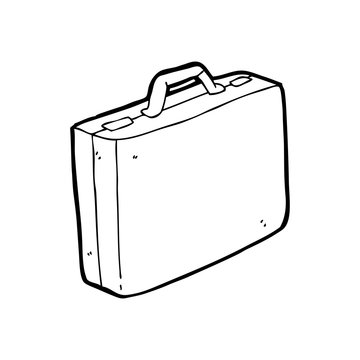 Line Drawing Cartoon  Briefcase