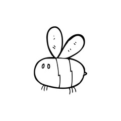line drawing cartoon  bee