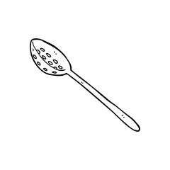 line drawing cartoon  ladle