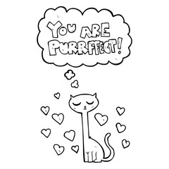 line drawing cartoon  valentine card design