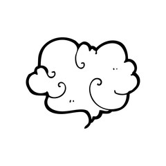 line drawing cartoon  cloud of smoke