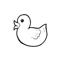 line drawing cartoon  rubber duck