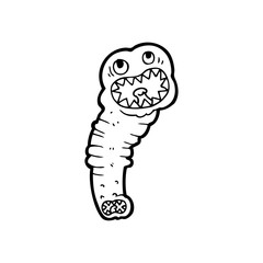 line drawing cartoon  leech