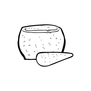 recommend clip art: line drawing cartoon  stone pestle and mortar
