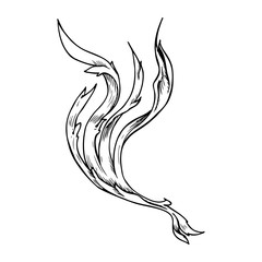 hand drawn floral scrollwork