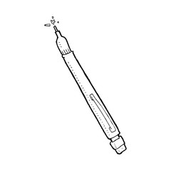 line drawing cartoon  pencil