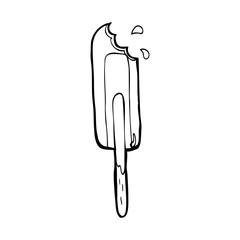 line drawing cartoon  ice lolly