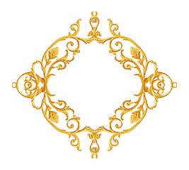 Ornament elements, vintage gold floral designs