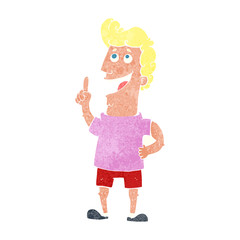 cartoon man with idea