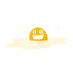 happy cartoon fried egg