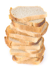 Sliced bread isolated on white background
