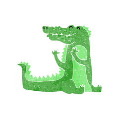 Fototapeta premium cartoon crocodile