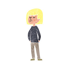 cartoon woman ignoring