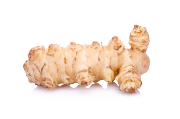 Jerusalem artichoke on a white background