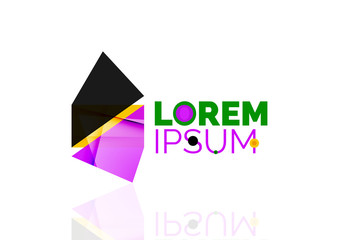 Logo, abstract geometric business icon