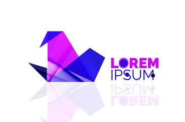 Logo, abstract geometric business icon