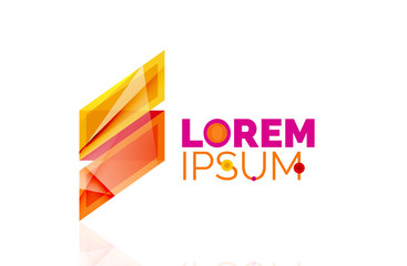Logo, abstract geometric business icon