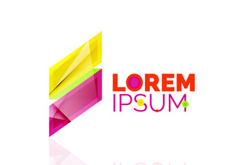 Logo, abstract geometric business icon