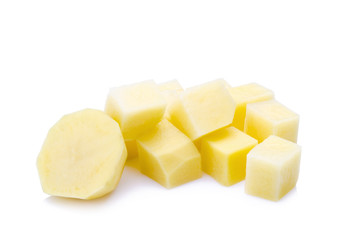 potato on white background