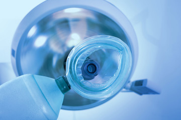 Breathing mask before surgery in the operating room