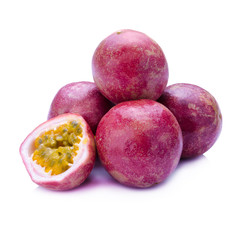 Passion fruit isolated on white background