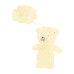 cartoon polar bear with thought bubble