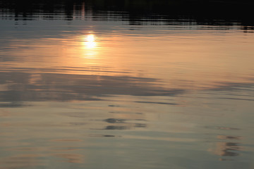 water texture sunset