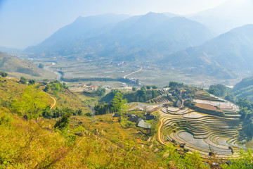Fototapeta na wymiar Vietnam, Sapa - Ricefields
