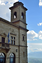 flag of the Republic of San Marino at the administrative buildin