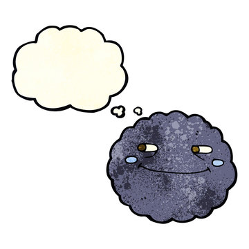 recommend clip art: cartoon happy rain cloud with thought bubble