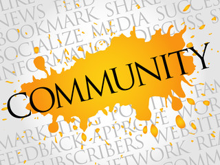 Community word cloud, business concept