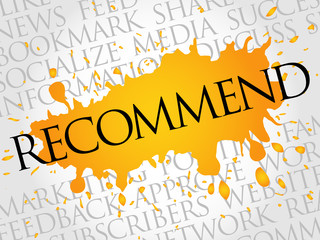 Recommend word cloud, business concept